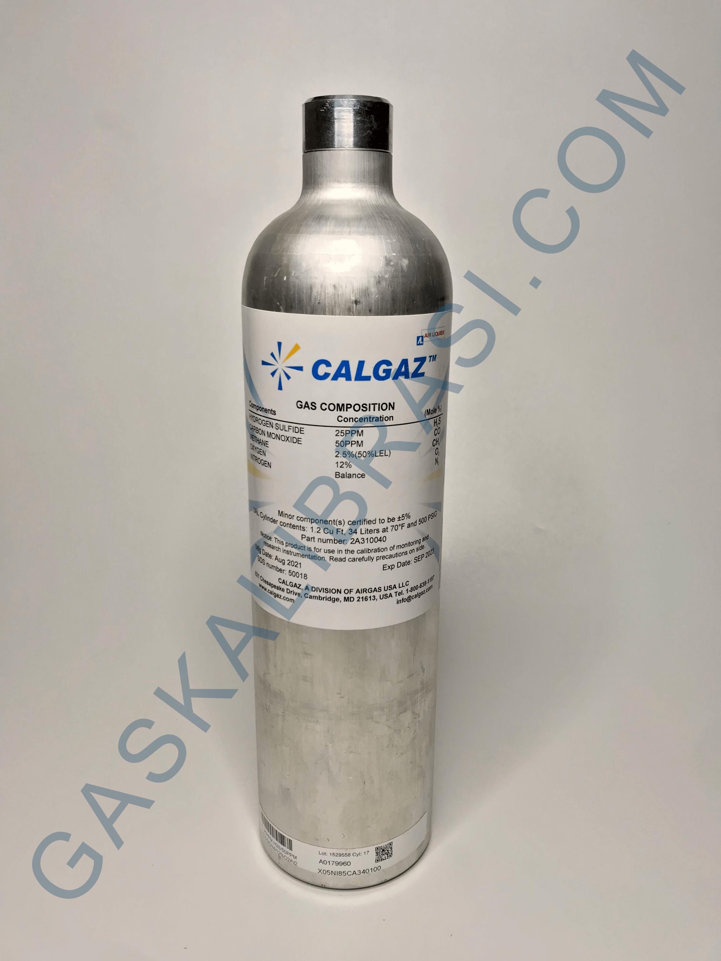 Gaskalibrasi - GAS KALIBRASI / SPAN GAS CALGAZ (MIXED GAS) 34 LITER